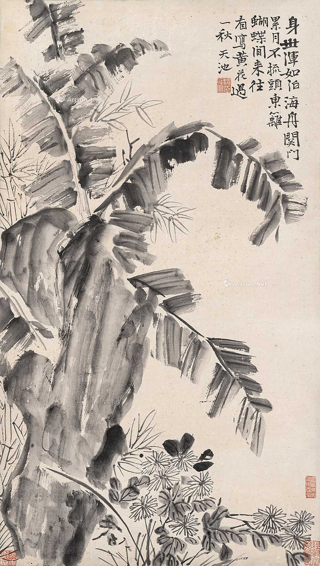 【预展中】lot0222 徐渭 芭蕉黄花 - 雅昌拍卖图录app