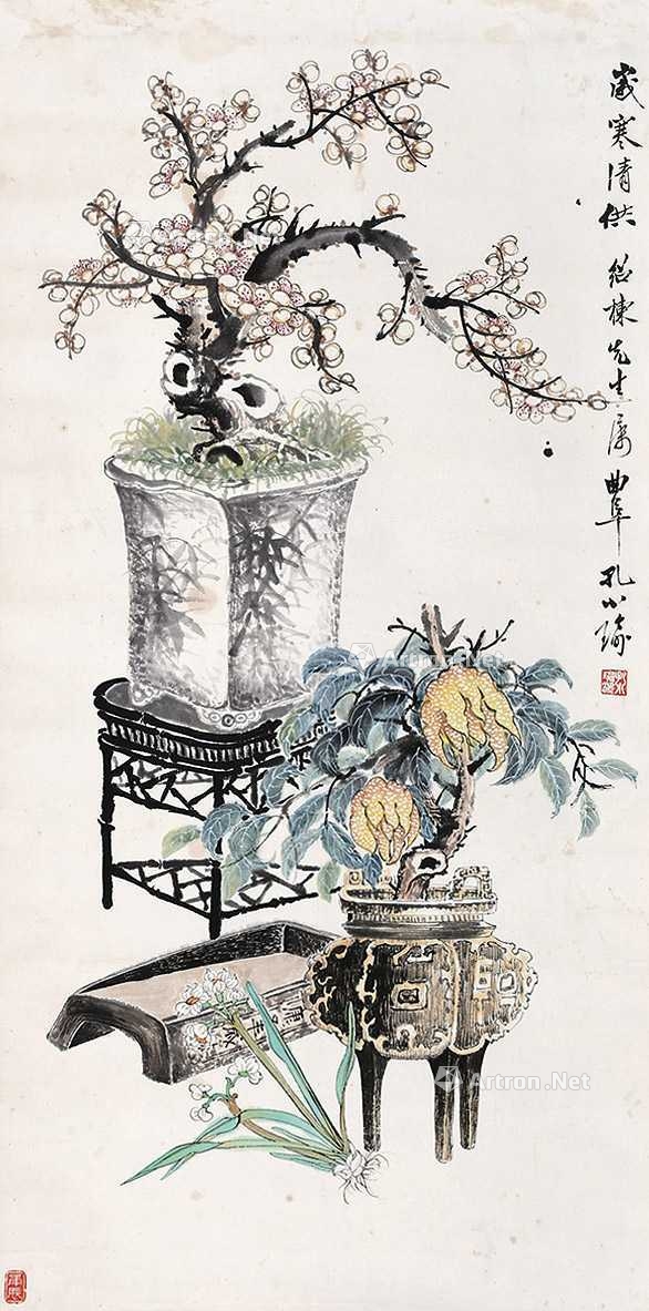 【预展中】lot0653 孔小瑜 清供图 - 雅昌拍卖图录app