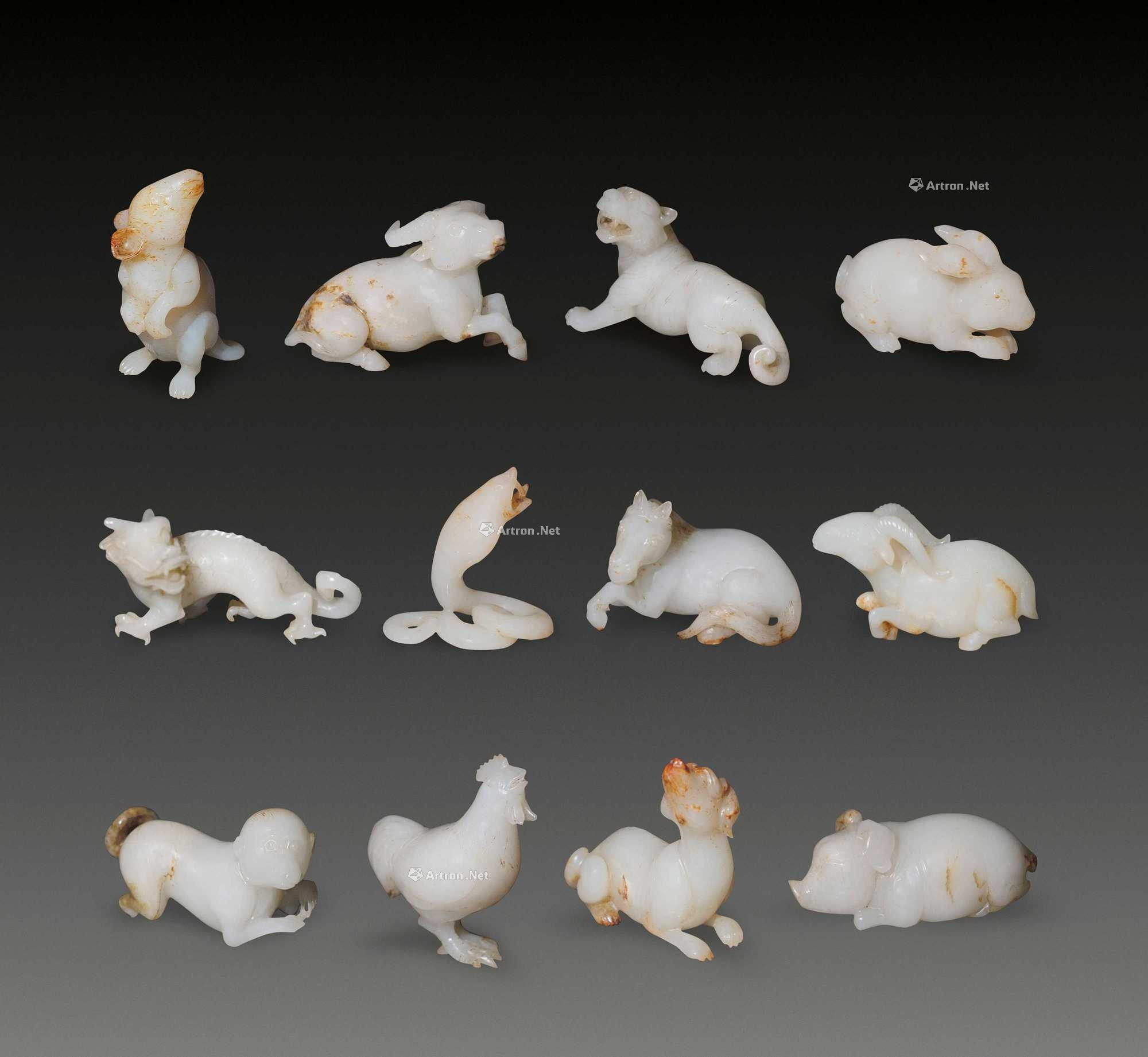 和田玉十二生肖摆件