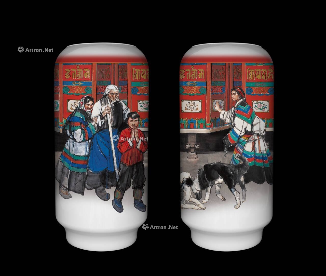 lot0352 史国良 《转经图》艺术瓷