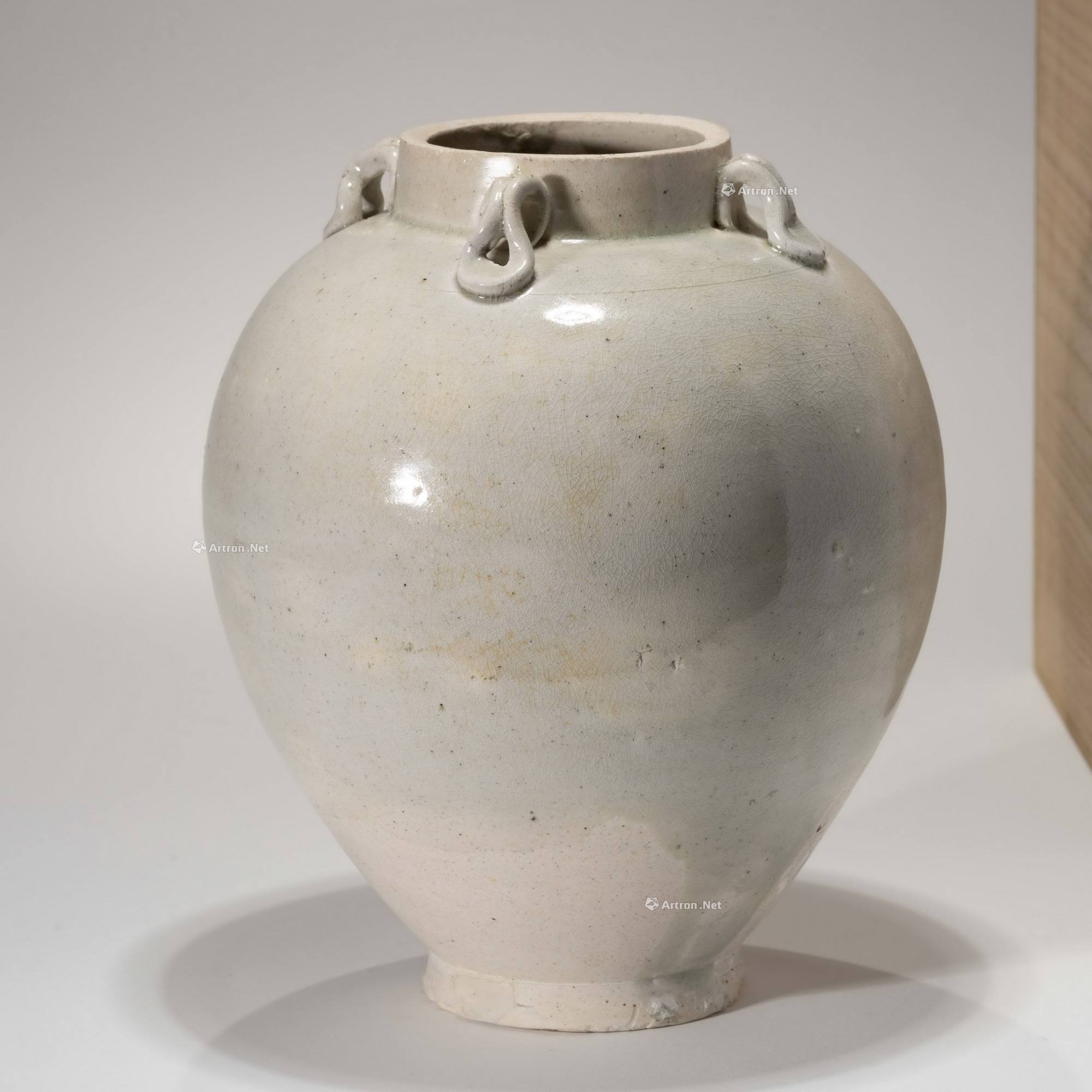 邢窑白磁四系罐拍品分类陶瓷>元代以前陶瓷创作年代唐尺寸h23cm 口径