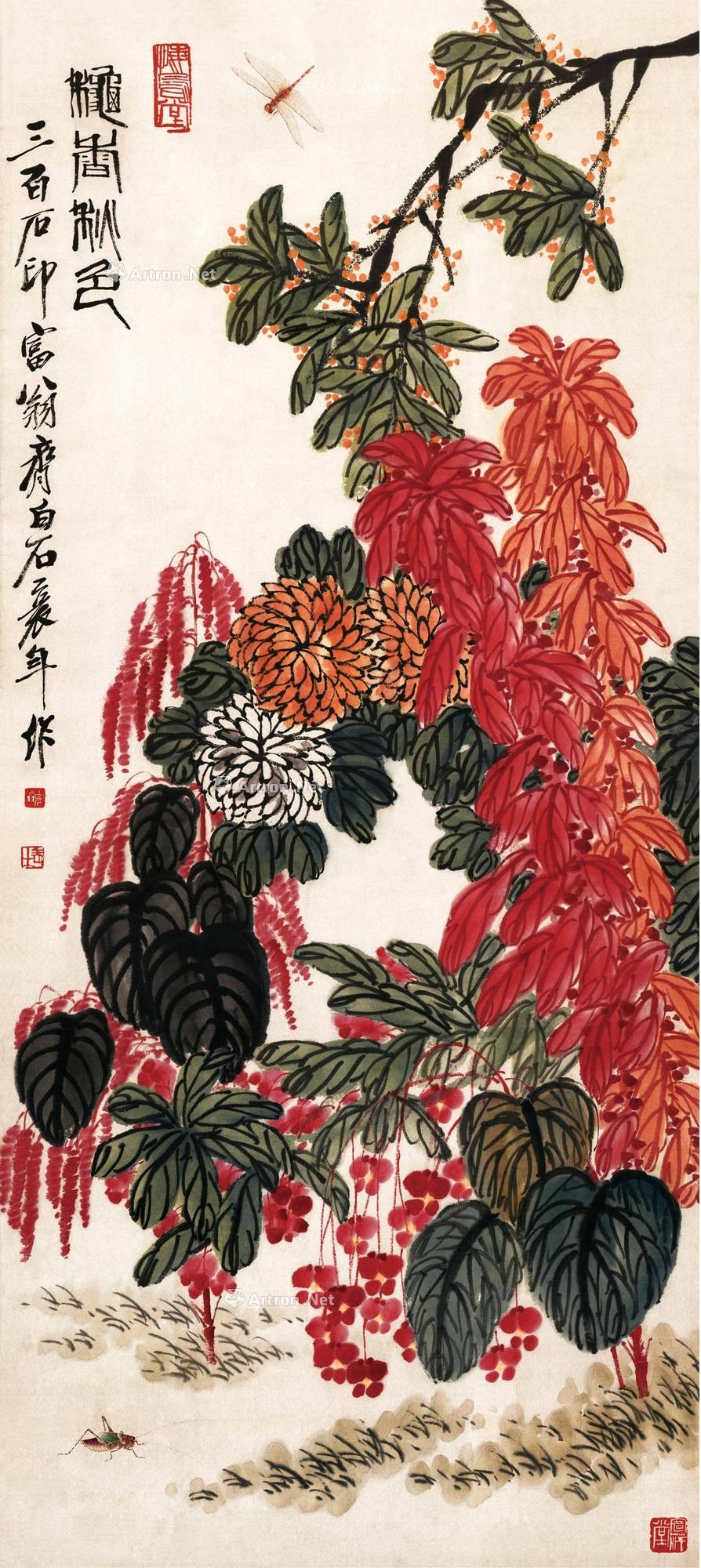 齐白石 秋声秋色图 立轴