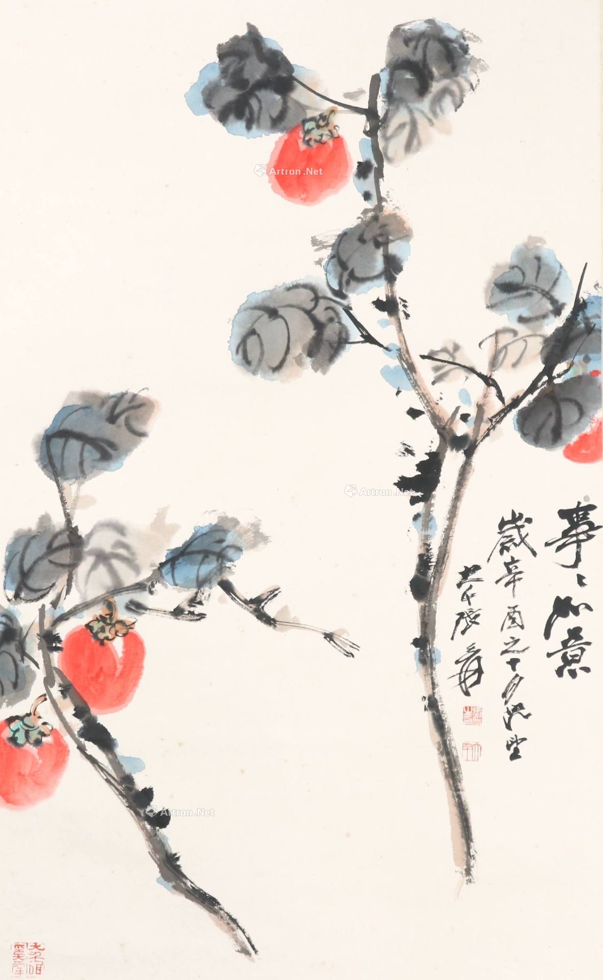 【预展中】lot0329 张大千 柿柿如 - 雅昌拍卖图录app