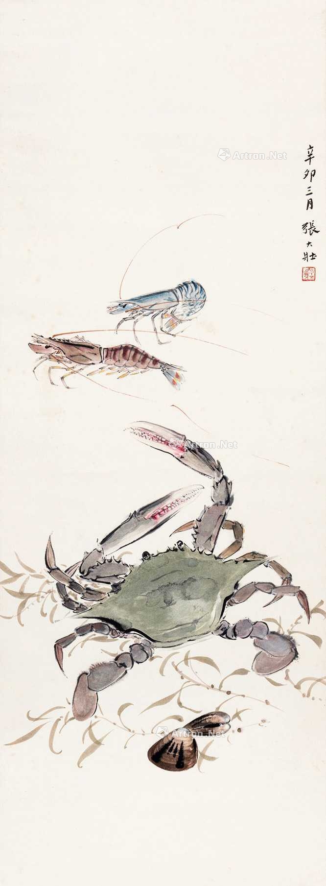 【预展中】lot0748 张大壮 虾蟹 - 雅昌拍卖图录app