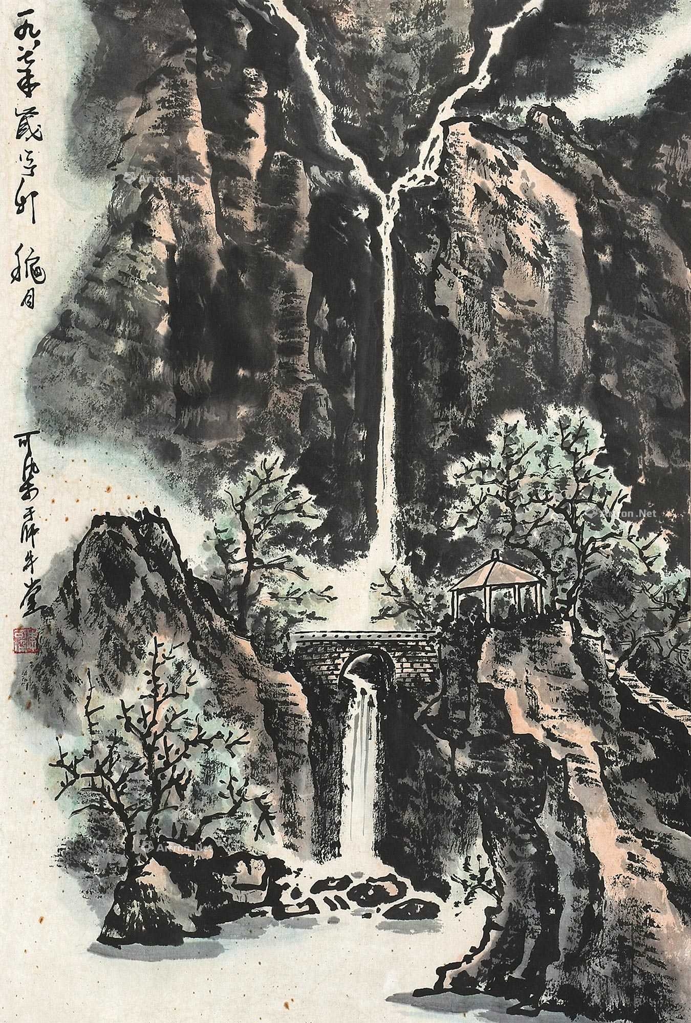 lot0883 李可染 (款) 山水 立 - 雅昌拍卖图录app