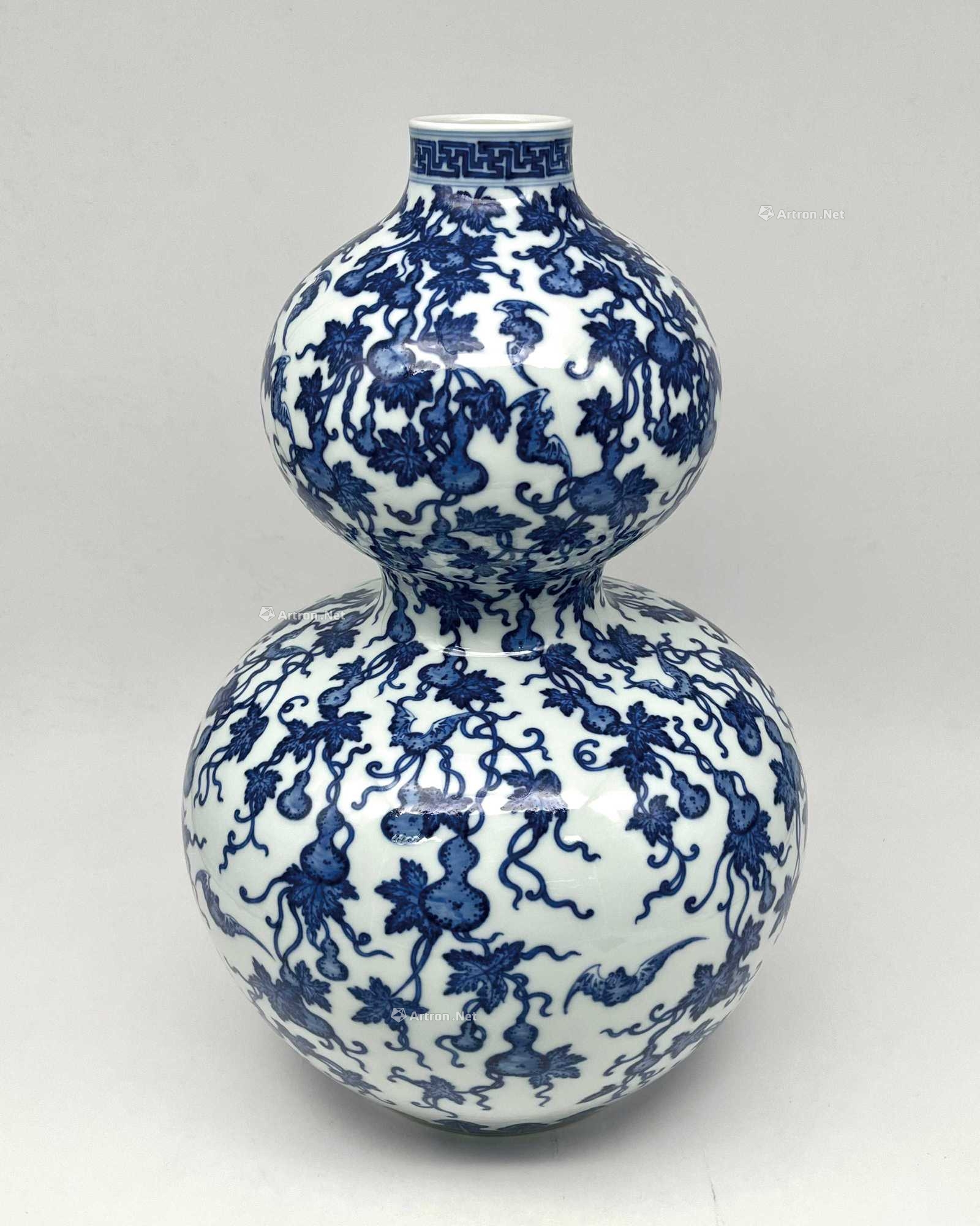 lot0323 大清乾隆 青花葫芦纹大葫