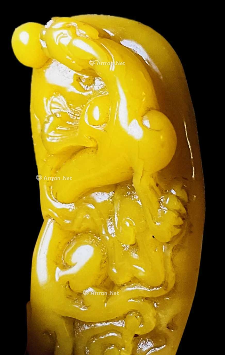 螭龙田黄冻手把件-广州云鲸 - 雅昌拍卖图录app