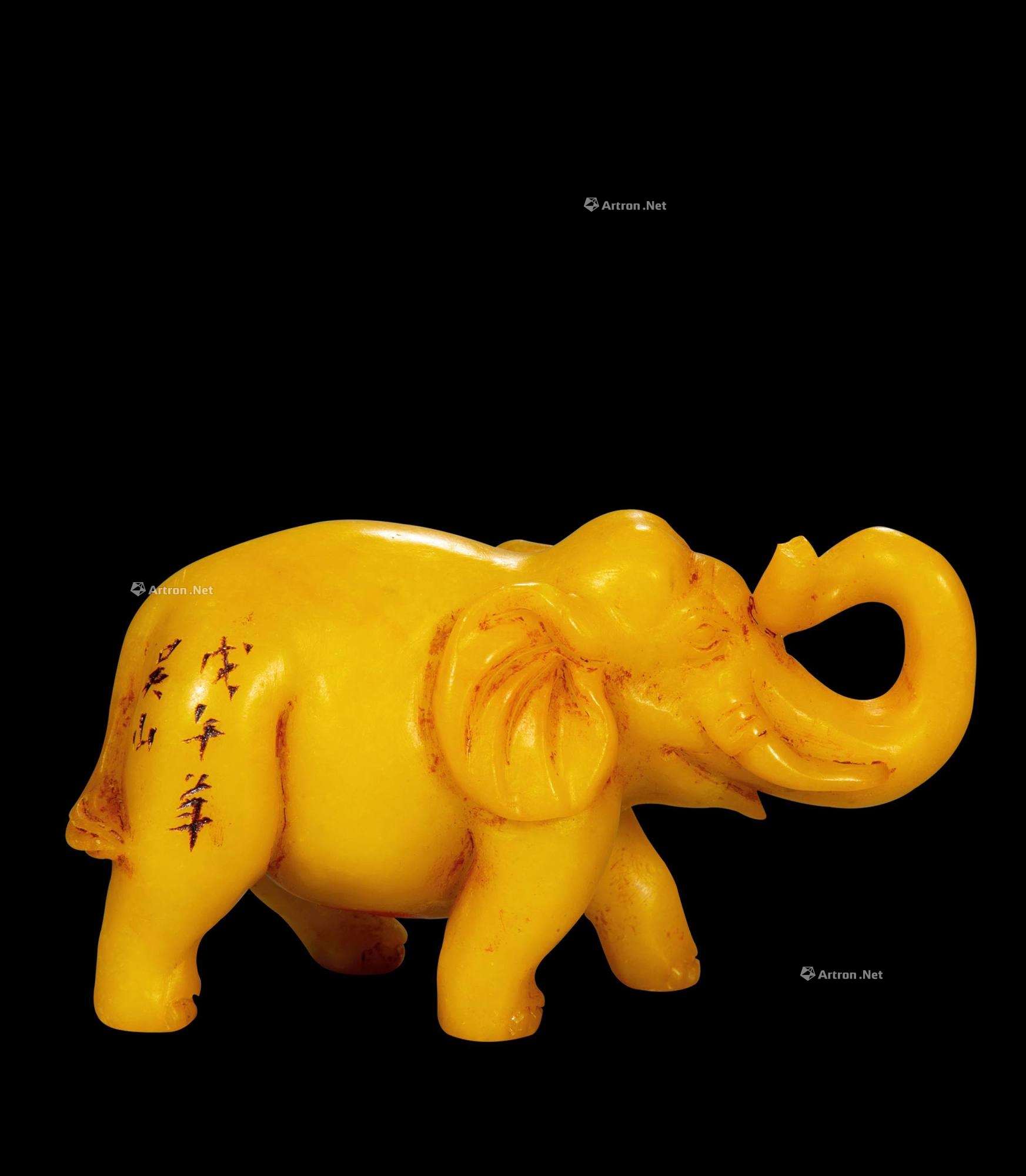 柠檬黄田黄大象摆件