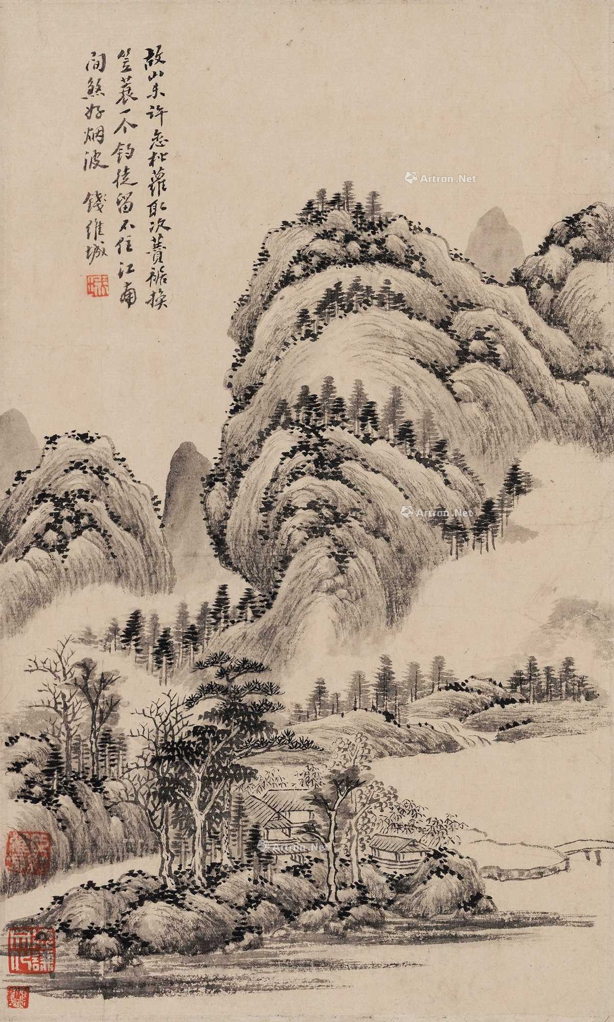 【预展中】lot1056 钱维城 山水 - 雅昌拍卖图录app