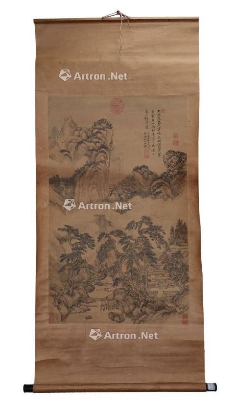 lot0340 王翠款 草堂碧泉图