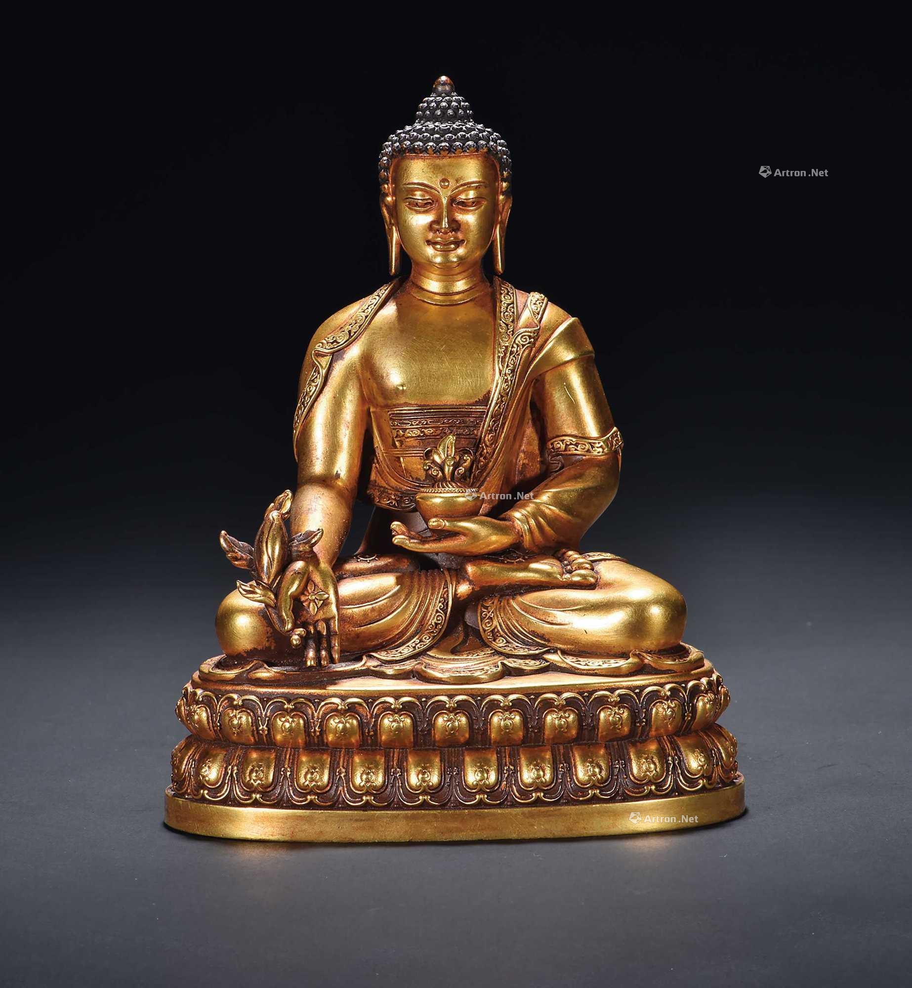 铜鎏金释迦摩尼像