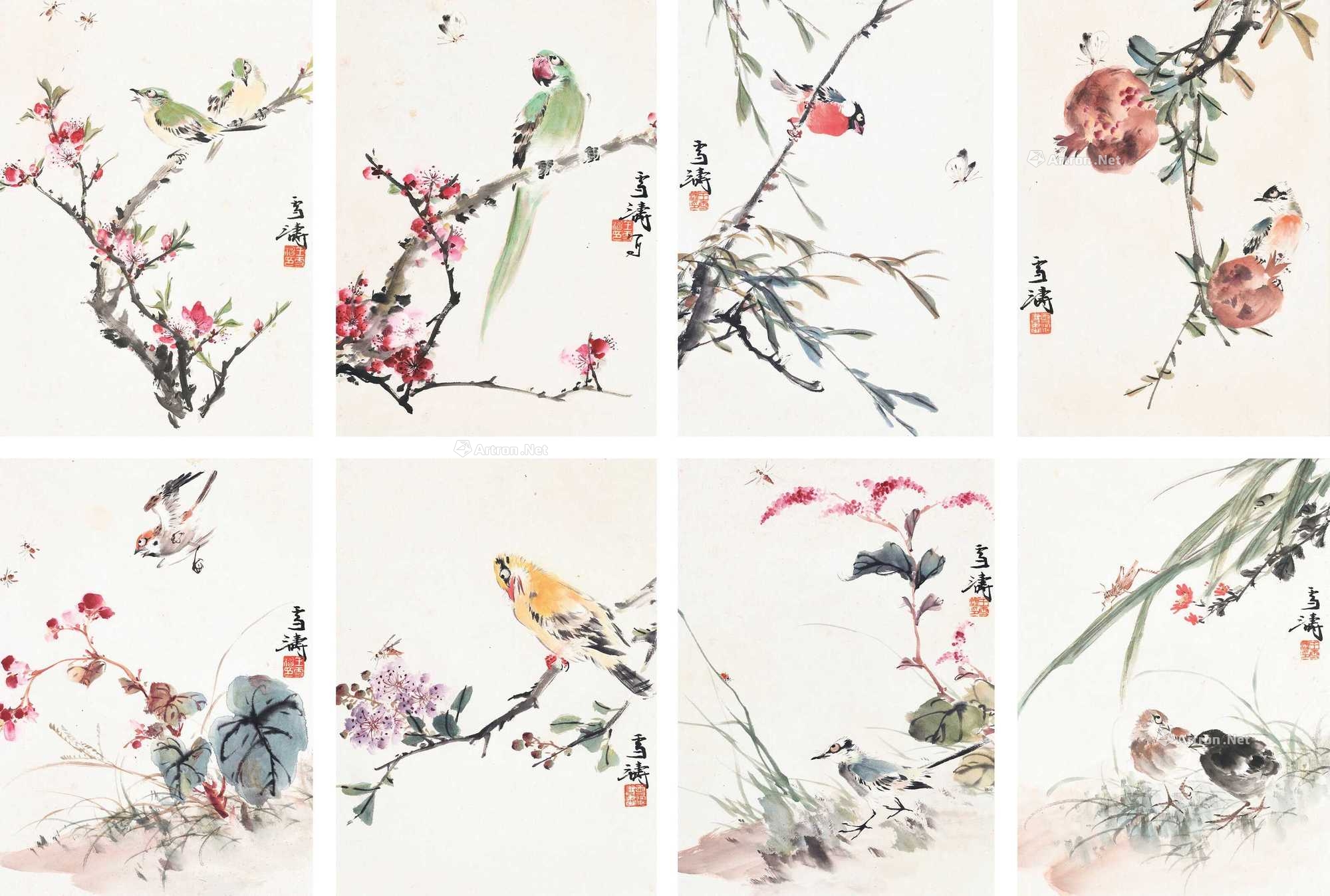 王雪涛 花鸟册 散册页八开