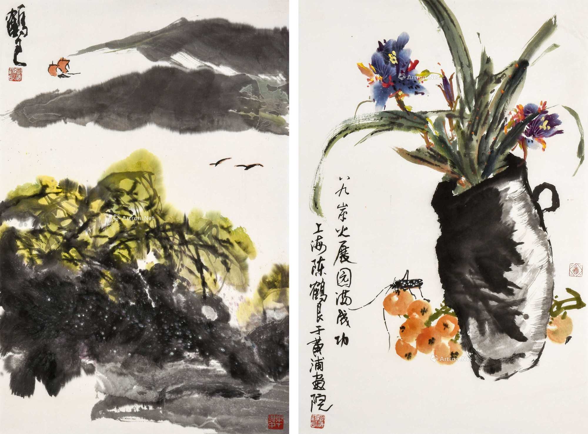 【预展中】lot1104 陈鹤良 ①瓶花 - 雅昌拍卖图录app