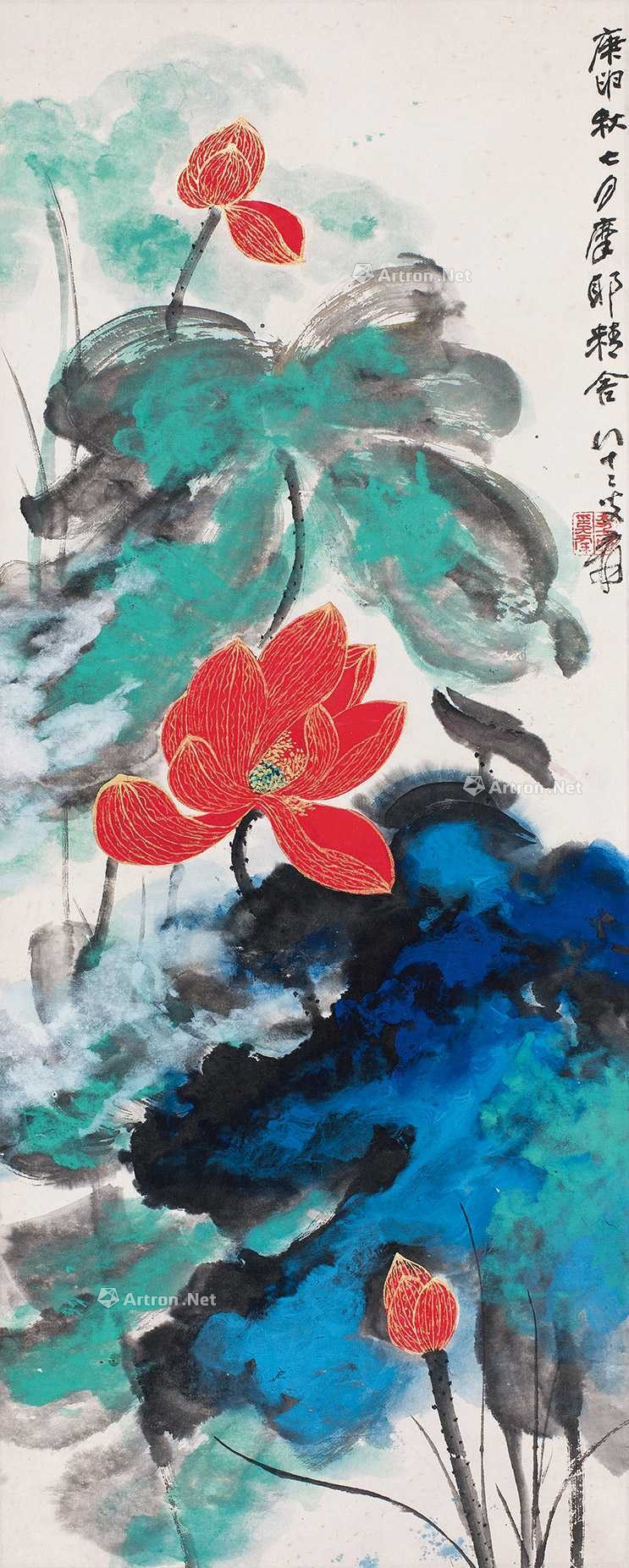 【预展中】lot0062 张大千 泼彩红 - 雅昌拍卖图录app