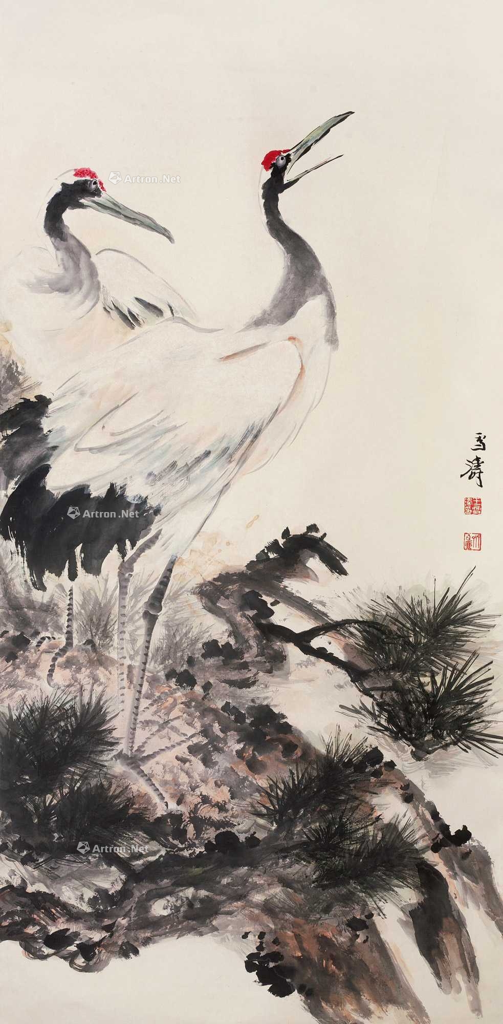 王雪涛 松鹤延年 立轴