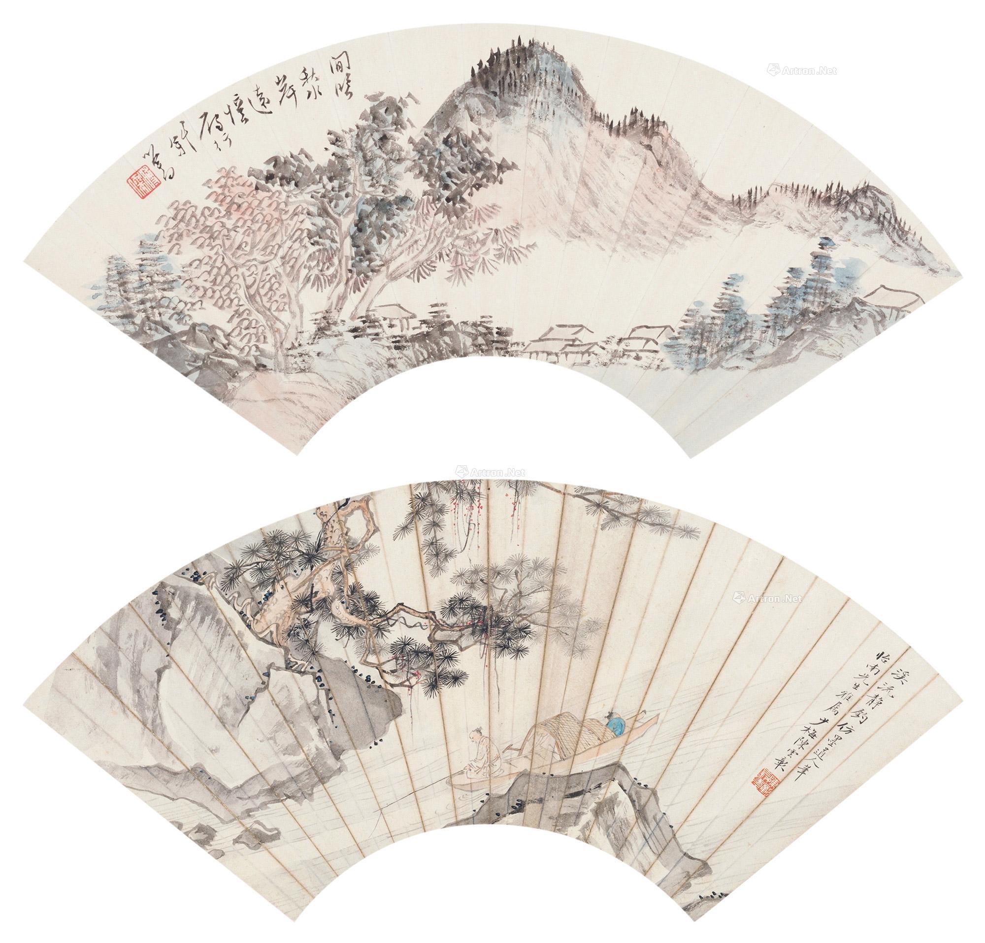 lot0421 溥儒 陈少梅 山水 (二 - 雅昌拍卖图录app